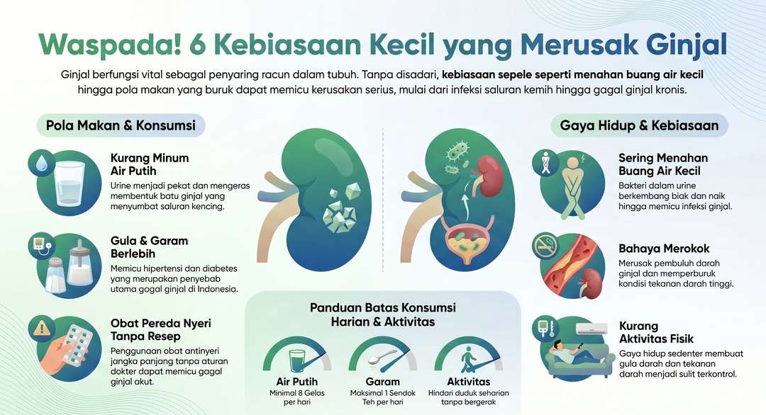 Waspada! Kebiasaan Kecil Ini Ternyata Menjadi Musuh Utama Kesehatan Ginjal